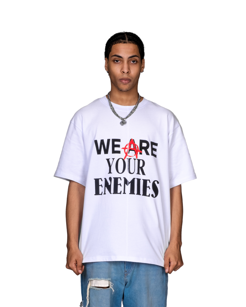 Anarchy Double Seam Tee white Enemy Earth