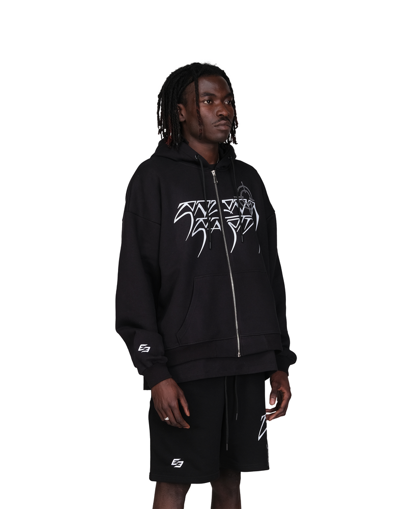Space Logo zip hoodie black Enemy Earth