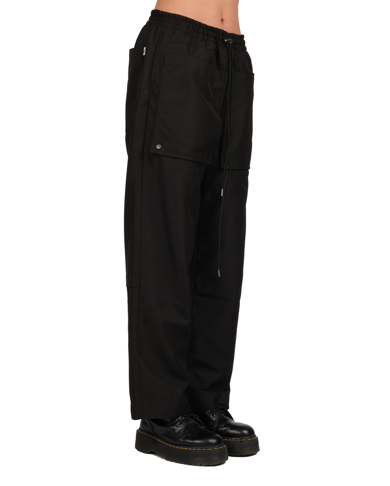 Patched Pocket Trackpants - black